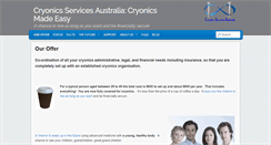 Desktop Screenshot of cryonicsservicesaustralia.com