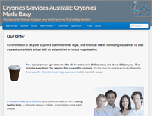 Tablet Screenshot of cryonicsservicesaustralia.com